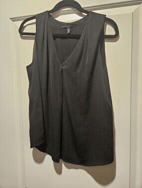 White House Black Market Black Sleeveless Shell Top Size 12